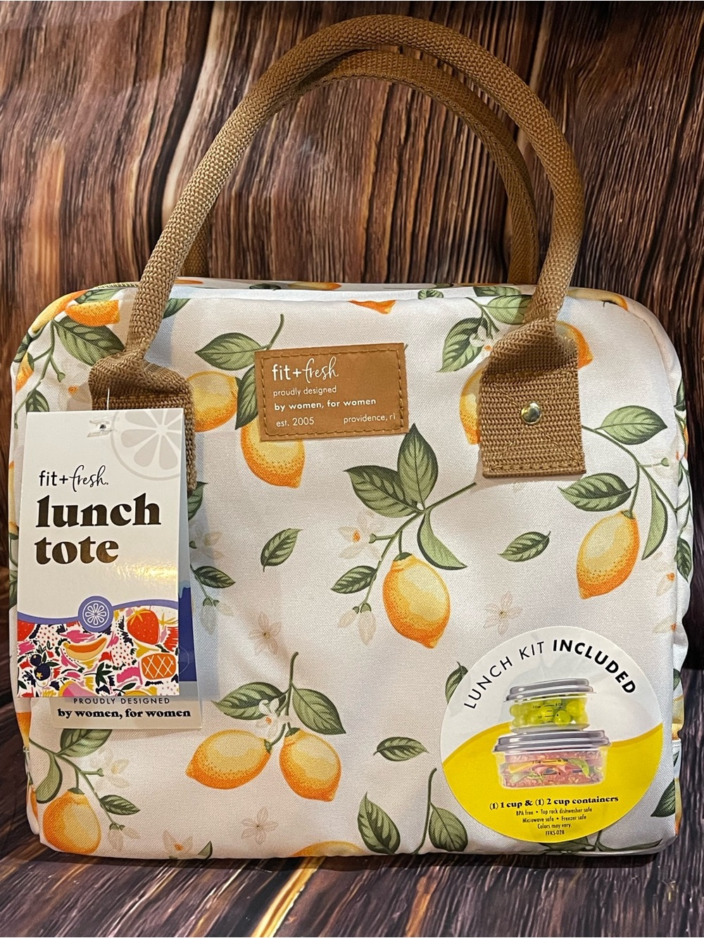 Fit & Fresh Beautiful Lunch Tote With Containers & Coolers Included New Tags